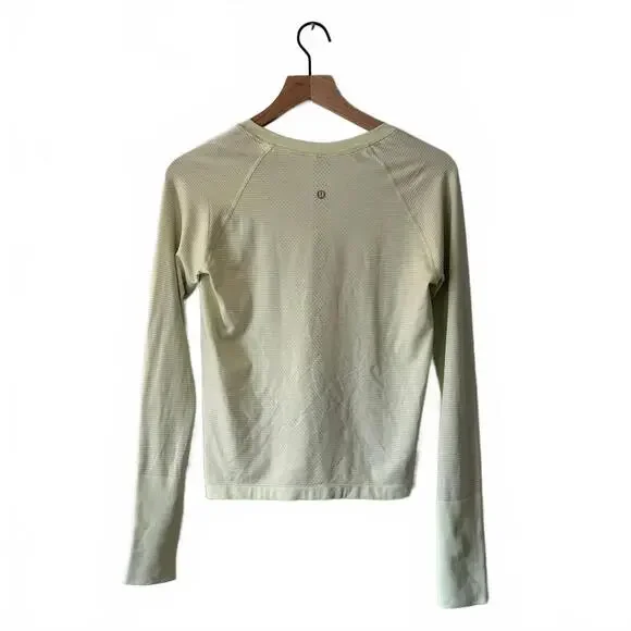 EUC Lululemon Swiftly Tech Long-Sleeve Shirt 2.0 Race Length Kohlrabi Green Sz 8 - Picture 3 of 6